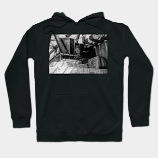 Railway bridge base in black and white Hoodie